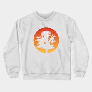 Elegant Tree Silhouette and The Sun III Crewneck Sweatshirt